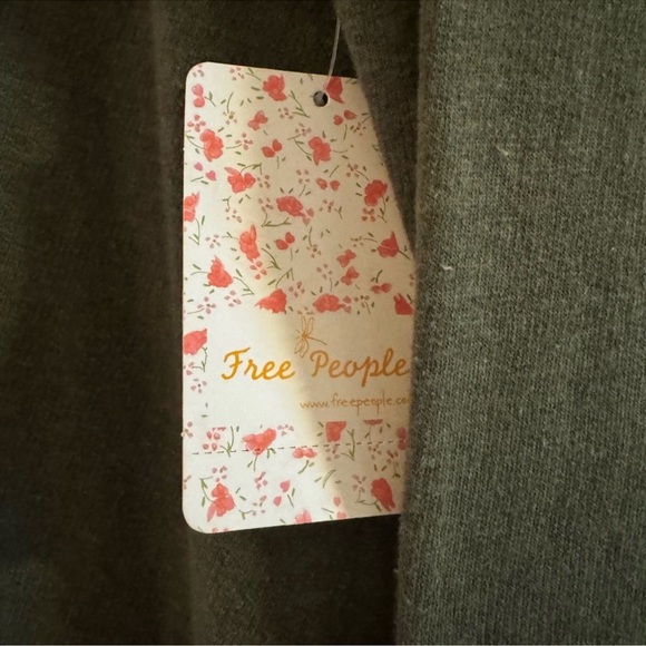 NWT: Free People Long Sleeve Green Midi Dress•Small - Picture 3 of 5